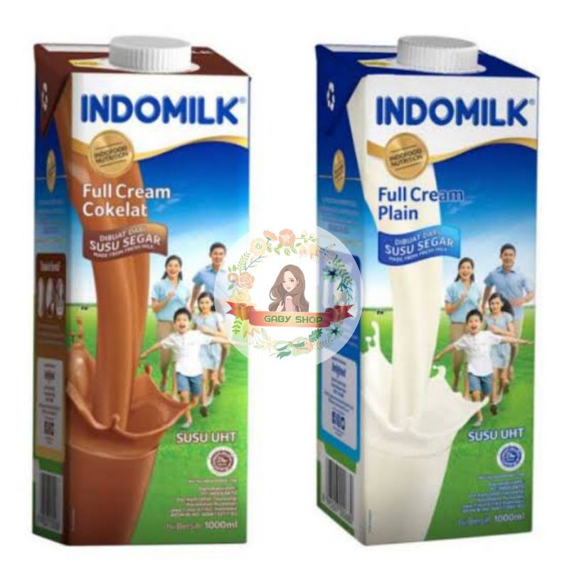 

INDOMILK FULL CREAM / SUSU UHT 1 LITER PLAIN/COKLAT