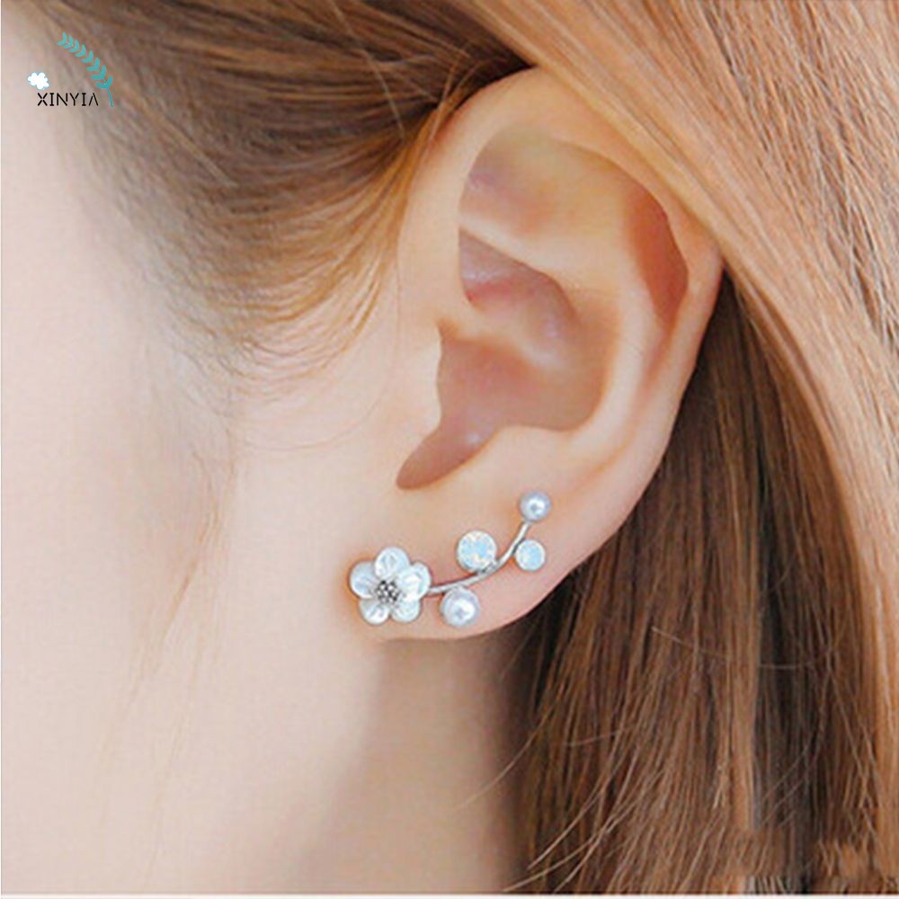 Anting Mutiara Bunga Shell Korea Anting Tusuk Wanita