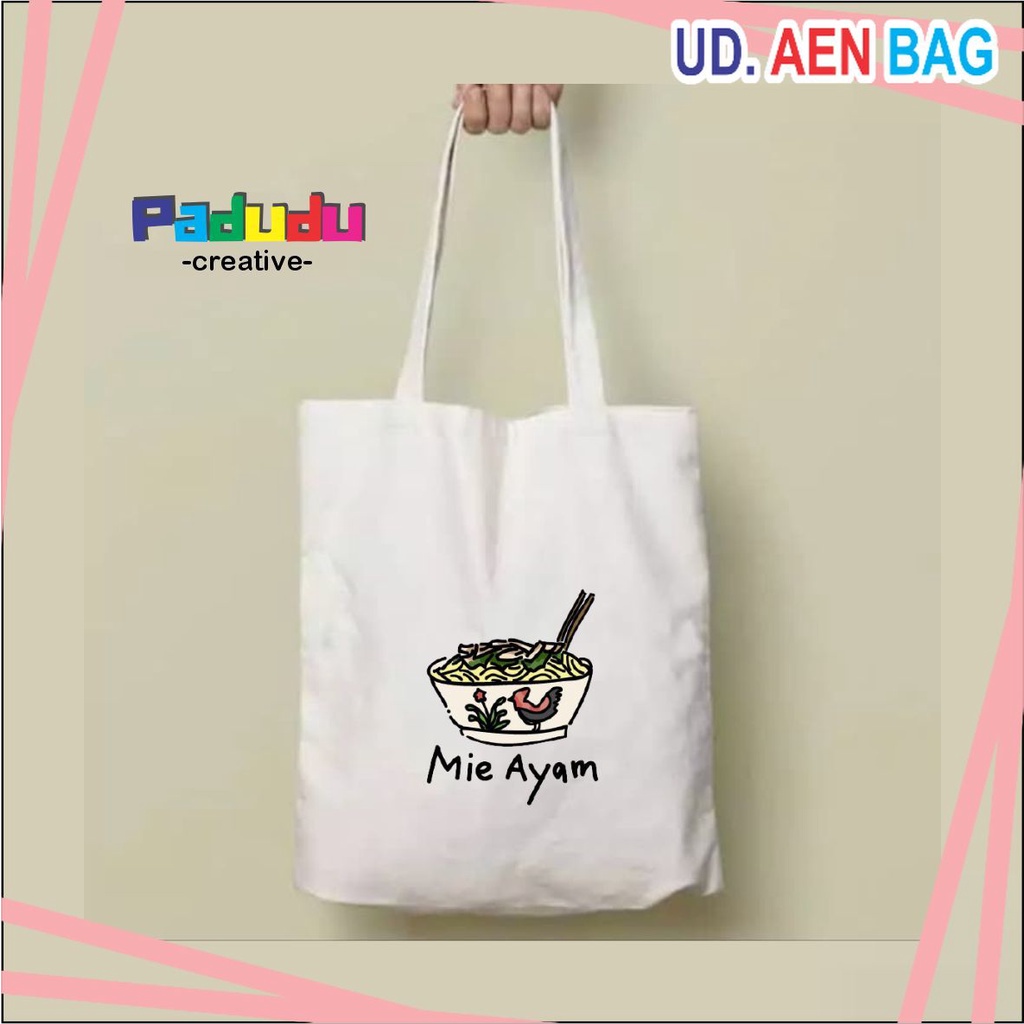 Tote Bag Vintage mie ayam Resleting Aesthetic AENBAG
