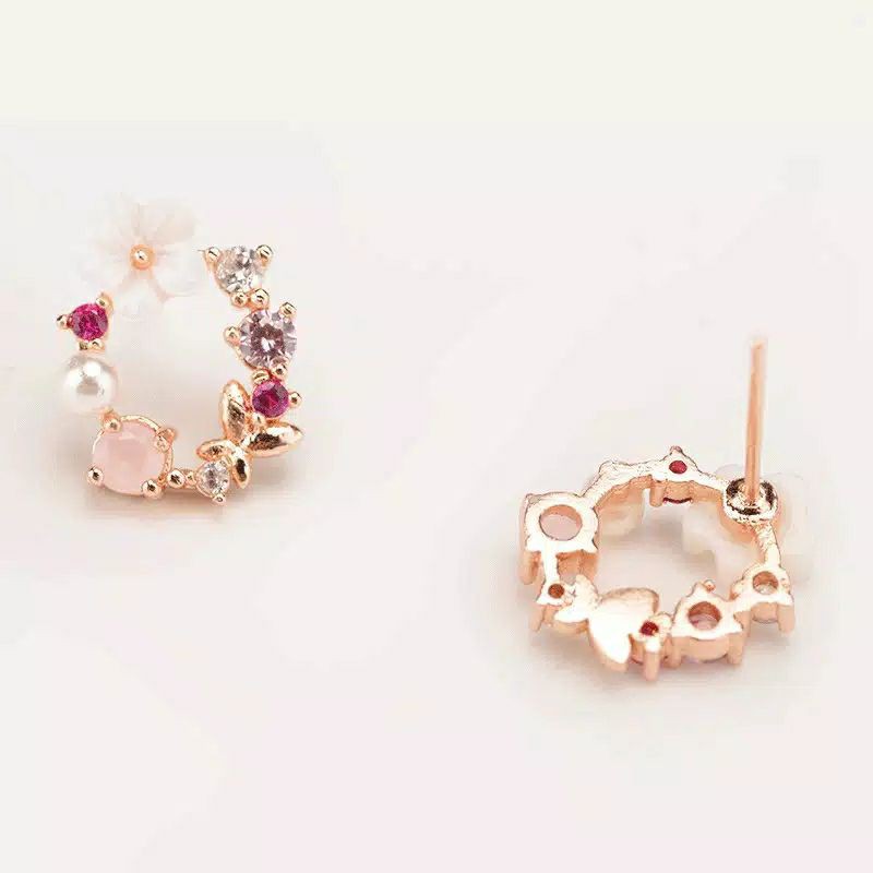 Anting Hijab Giwang Sterling Silver 925 dengan Kristal untuk Wanita