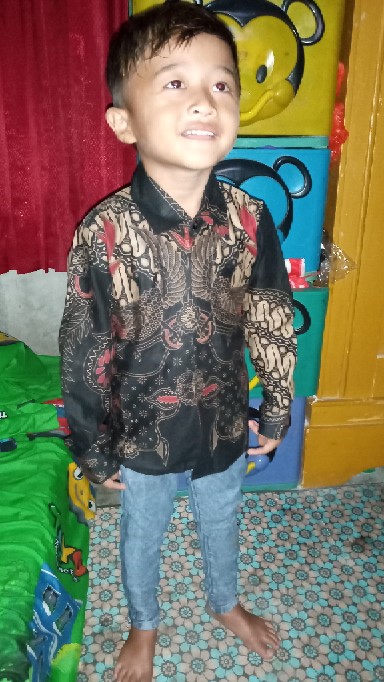 Kemeja Batik Lengan Panjang Anak Cowok Baju Batik Anak Cowok Batik Anak Laki Laki Size S M L Xl