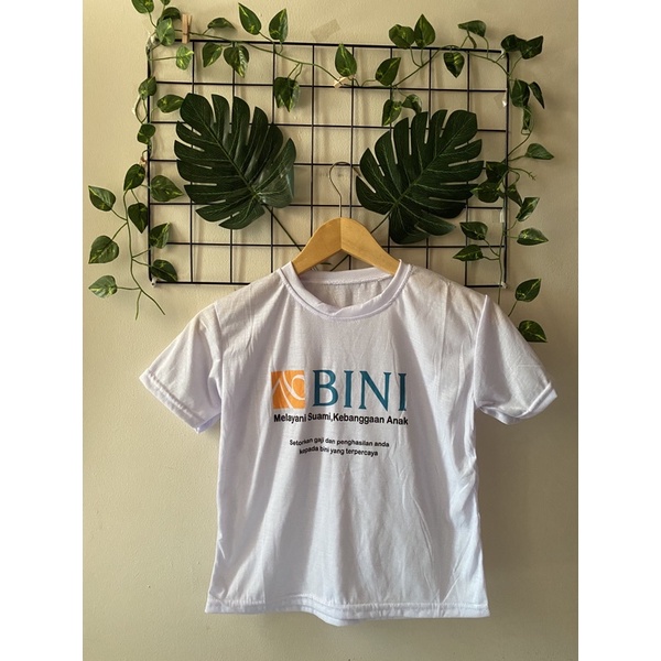 Basic Shirt tulisan BINI (Versi Lucu Singkatan Bank BNI)