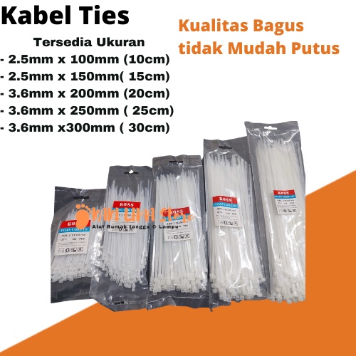 Jual Kabel Ties Putih Cm Cm Cm Cm Cm Pack Pcs Bagus Shopee Indonesia