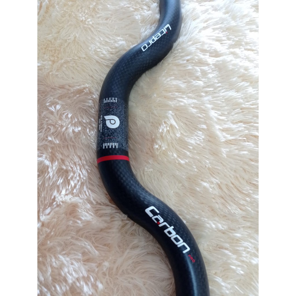 Handlebar Midrise Litepro Carbon Hitam Doff Matte Dove Dof Original Superlight 25.4 mm PRO Riser