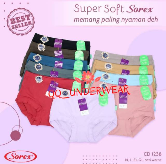 CD Celana Dalam Wanita Sorex 1238 Super Soft / Celana Dalam Sorex / CD Sorex 1238