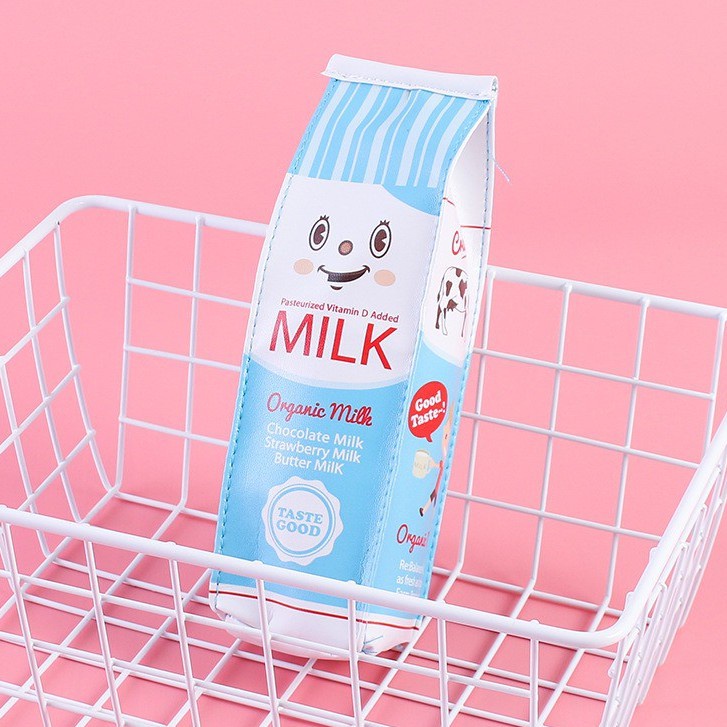 OVERFLOWS.ID Tempat Pensil Unik Milk Cookies Kotak Pensil Bungkus Jajan Ciki Snack-Milk - Organik