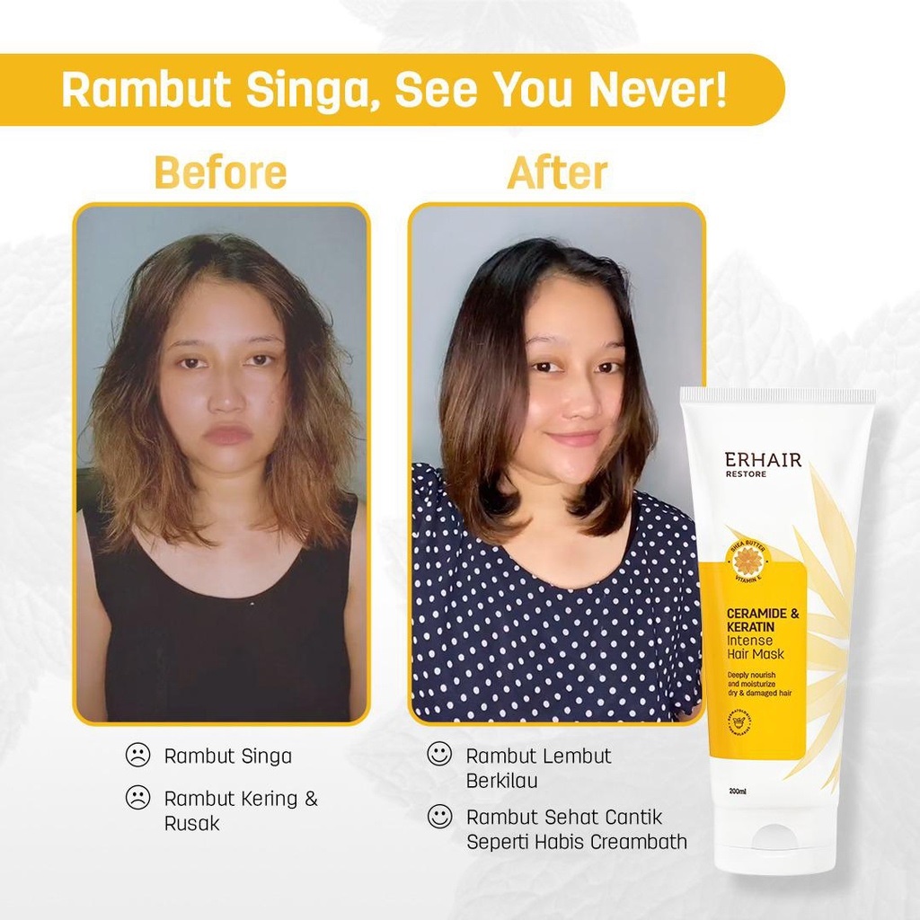 ERHAIR Masker Rambut ERHA Restore Intense Hair Mask 200ml -  Rambut Rusak