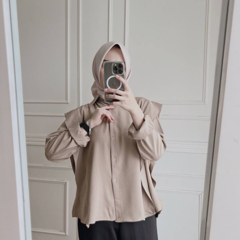 BEFAST - ZFS OOTD Wanita Kemeja Oversize AQILA / BRETA SHAKILA OVERSIZE / Kemeja Casual Wanita Remaja / Kem Polos Formal / Fashion Wanita Kerja / Terbaru 2022 / Kemeja Banyak Warna / Kemeja Remaja Wanita Terlaris