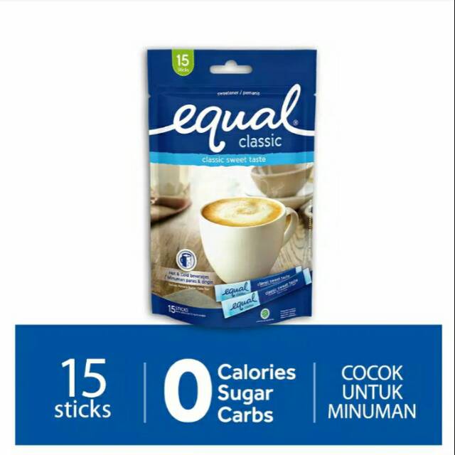 

Equal classic zero calories sweetener 15 stick