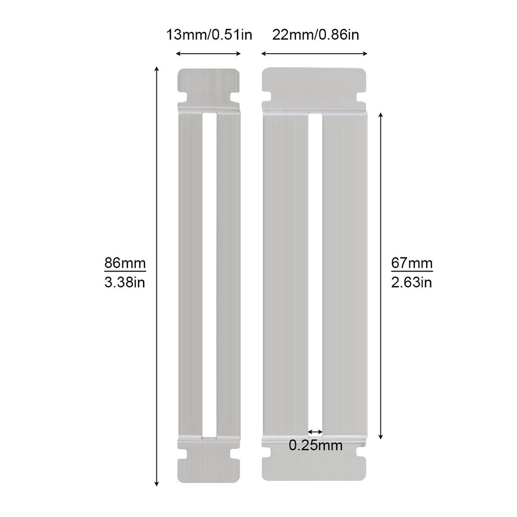 2pcs Alat Pelindung Fretboard Bahan Stainless Steel Untuk Perbaikan Gitar