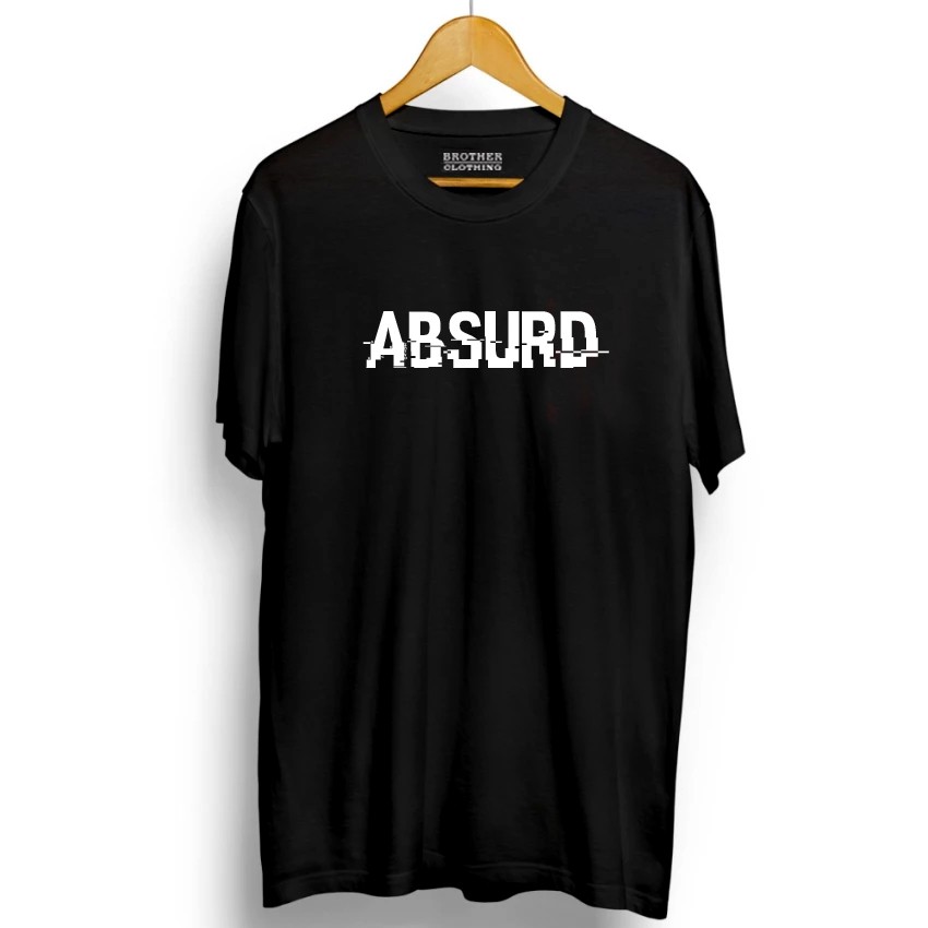 Kaos Distro Pria Absurd White - Abu Misty Premium