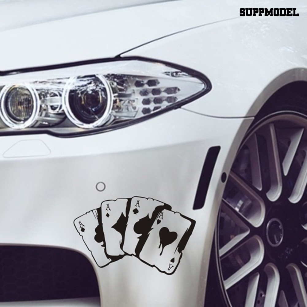 Stiker Reflektif Motif Kartu Poker Untuk Mobil / Motor