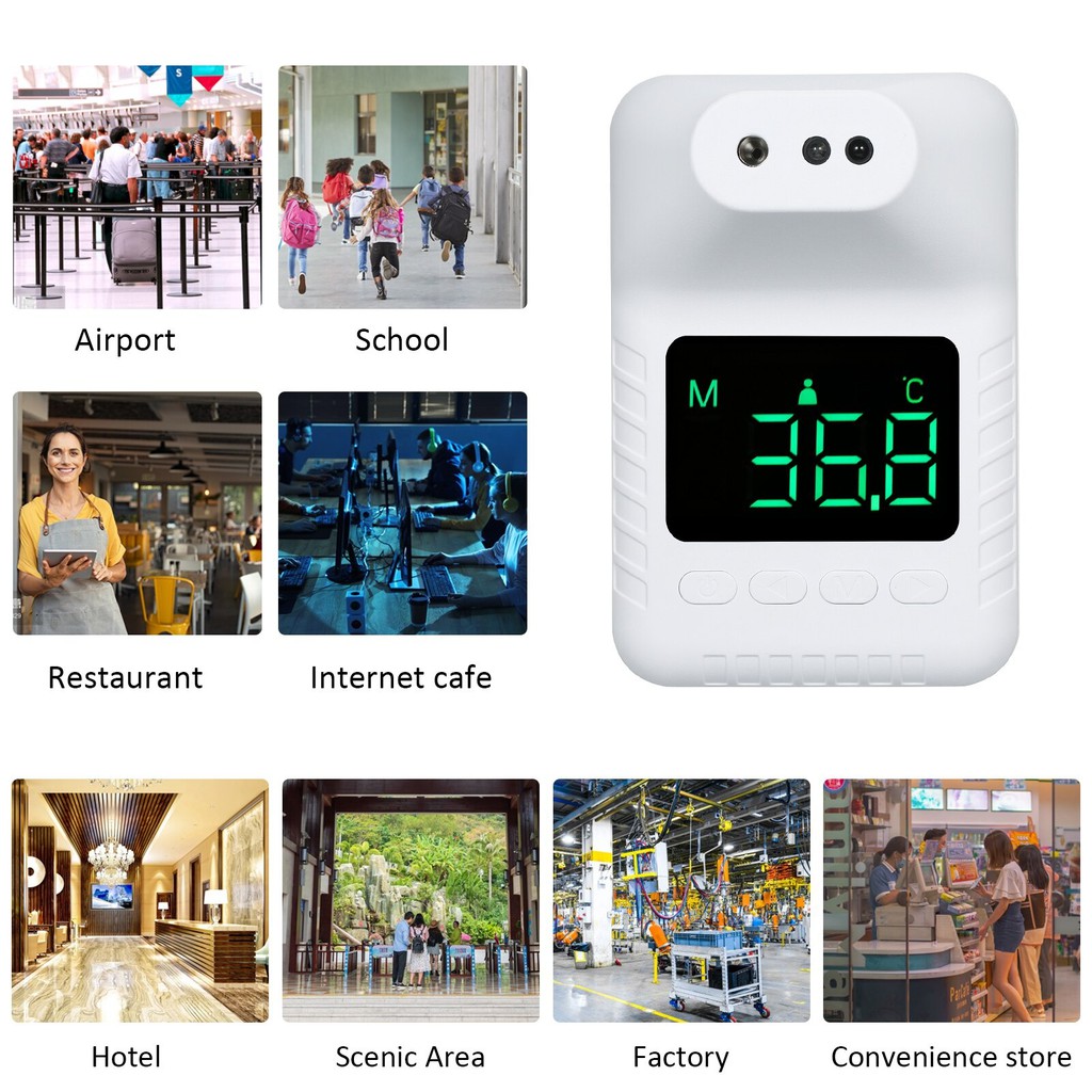 Thermometer Infrared Standing Otomatis Non Kontak Termometer Dinding Tempel Digital Infrared K3X with Tripod 2.1m