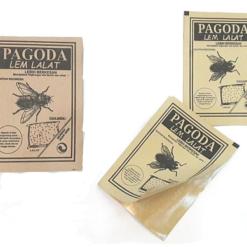 GROSIR Lem Lalat Pagoda / Lem lalat Kertas Pagoda 100 Lembar Lem Lalat Pagoda