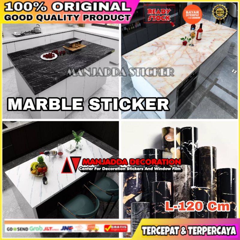 TERMURAH WALL STIKER MARMER GLOSSY ANTI AIR API MINYAK KUALITAS PREMIUM