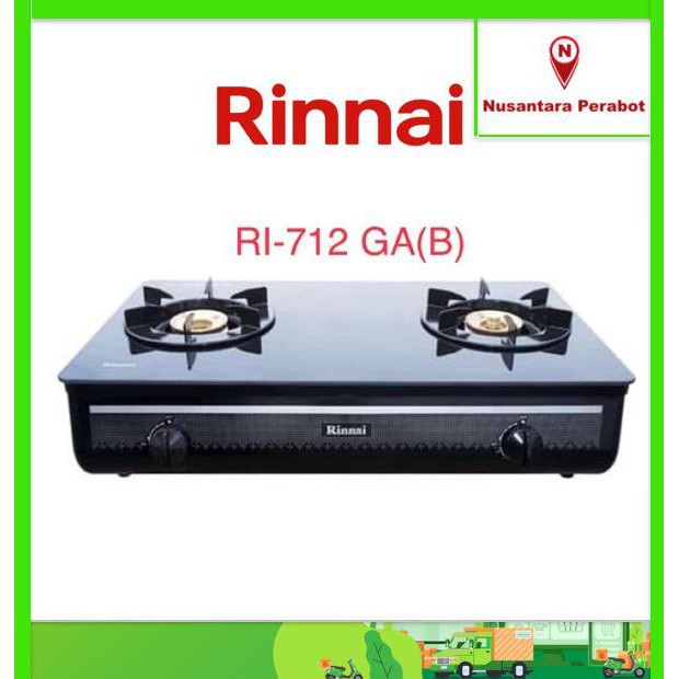 Jual Rinnai Ri 712 Ga B Ri 712 Gab Kompor Gas 2 Tungku Tempered Glass Hitam 712 Gab Promo Hari Indonesia Shopee Indonesia