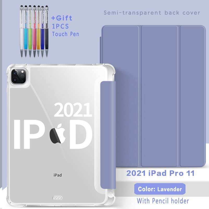 Flip Case Magnetik Bahan Kulit Dengan Slot Pena Untuk Apple Ipad Pro 11 Pro 2021 Generasi 3