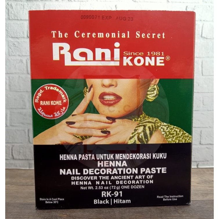 * NCC * Rani Kone Henna Pasta Untuk Dekorasi Kuku Nail Decoration - Netto 6 gr