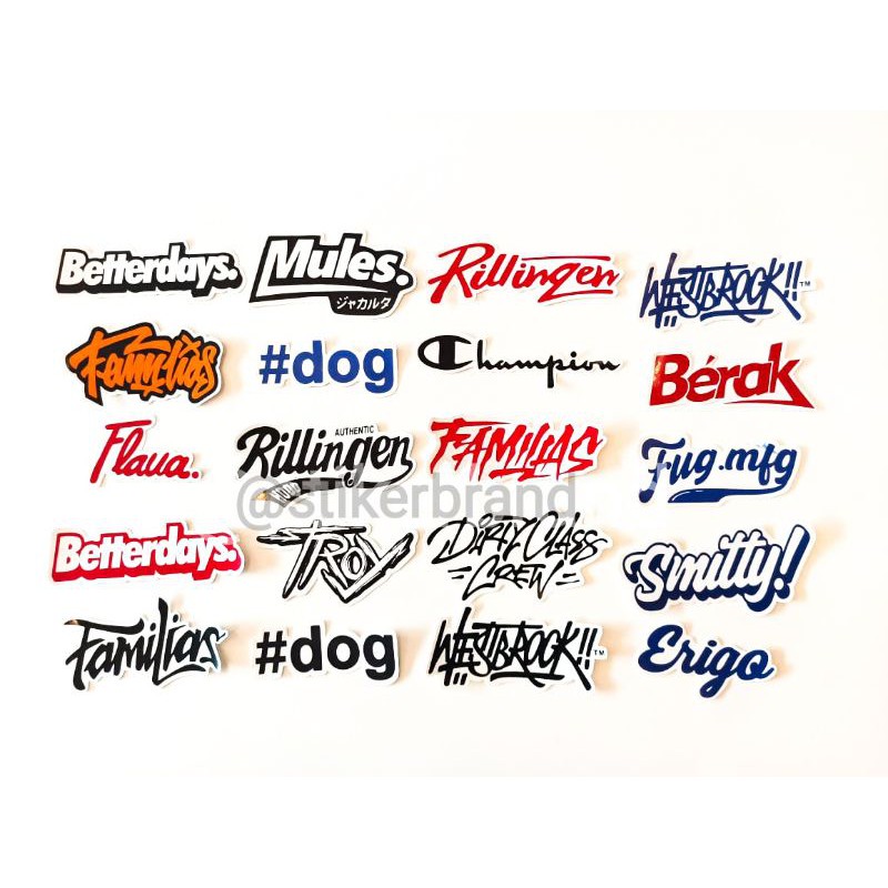 

STIKER BRAND BISA PILIH DISTRO GRAFTAC HYPEBEAST LOCALBRAND STICKER KATALOG 004
