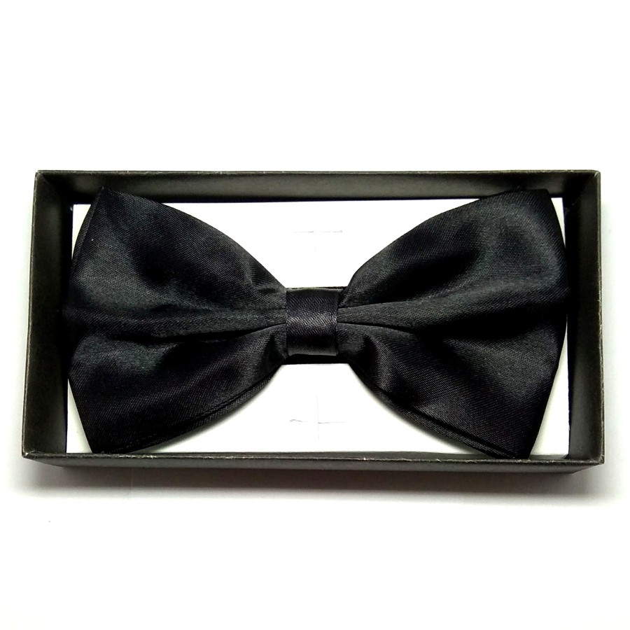 Dasi Kupu Polos Hitam Pria Pita Setelan Kupu2 Pesta Dewasa Bowtie Wedding Set Satin Wisuda Korea ori