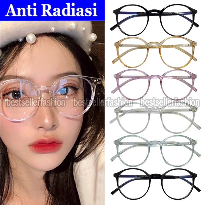 BARU&amp;COD Kacamata Anti Radiasi Blueray Wanita Korea Bergaya Bingkai Transparan Frame Kacamata Komputer Original Kaca mata Anti Radiasi Komputer Hp Lensa Blue Light Blocking