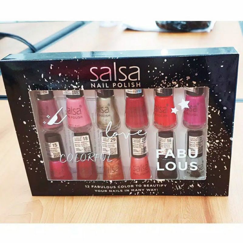 Kutek kutex nail polish Salsa box 12 warna