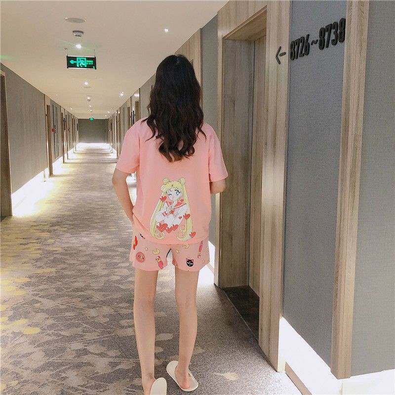 Piyama HP Baju Tidur Usagi Sailormoon Sailor Moon Pendek Anak Perempuan Remaja Wanita 531