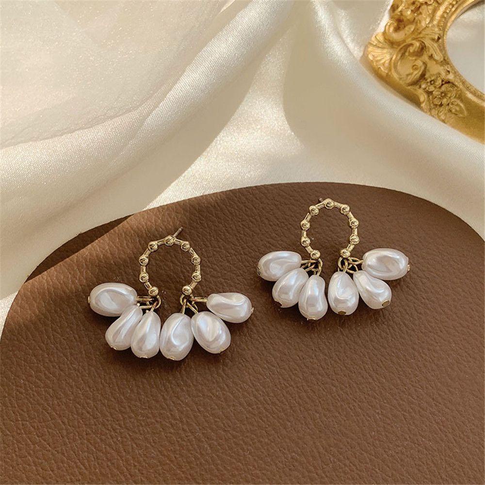 Anting Mutiara Nanas Mode Klasik Perancis Retro Ear Studs