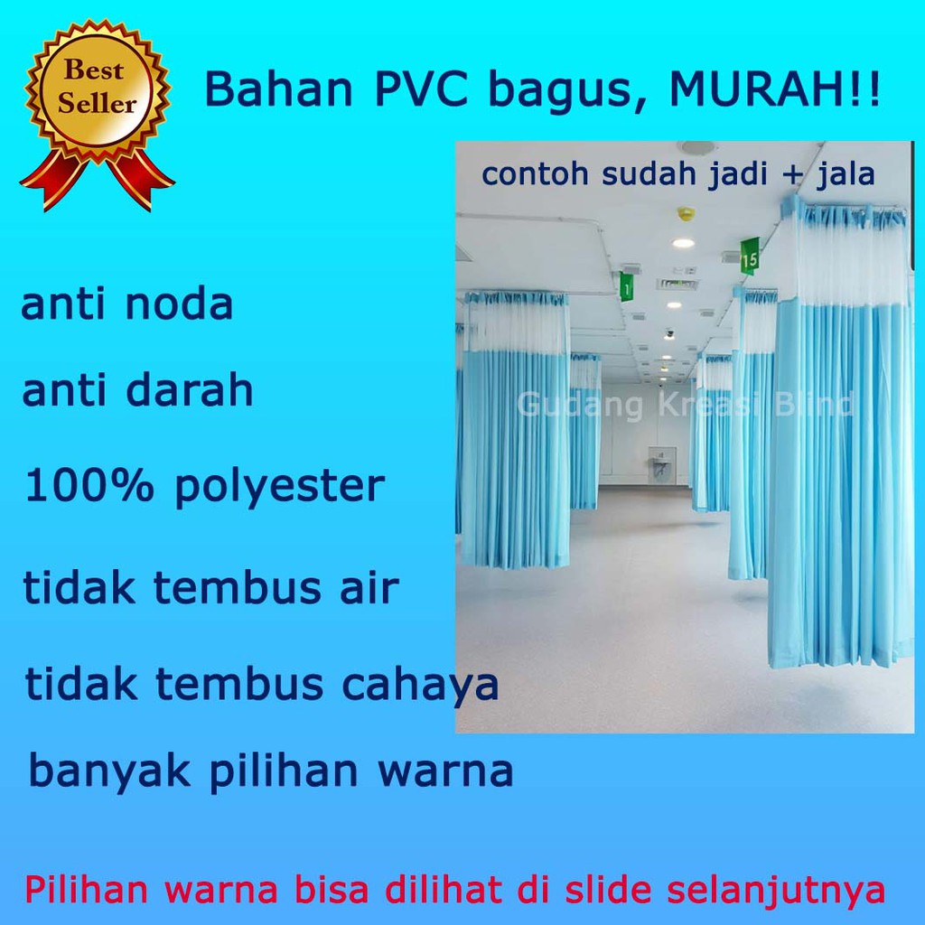 Kain Gorden PVC Anti Darah Rumah Sakit Hordeng Bahan PVC Murah Kualitas Tinggi