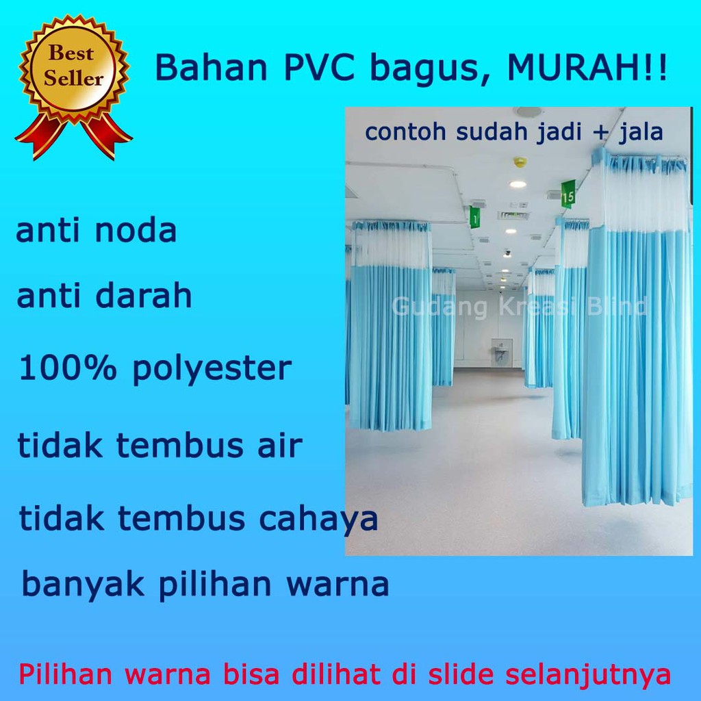 Murah Kain Gorden Pvc Anti Darah Rumah Sakit