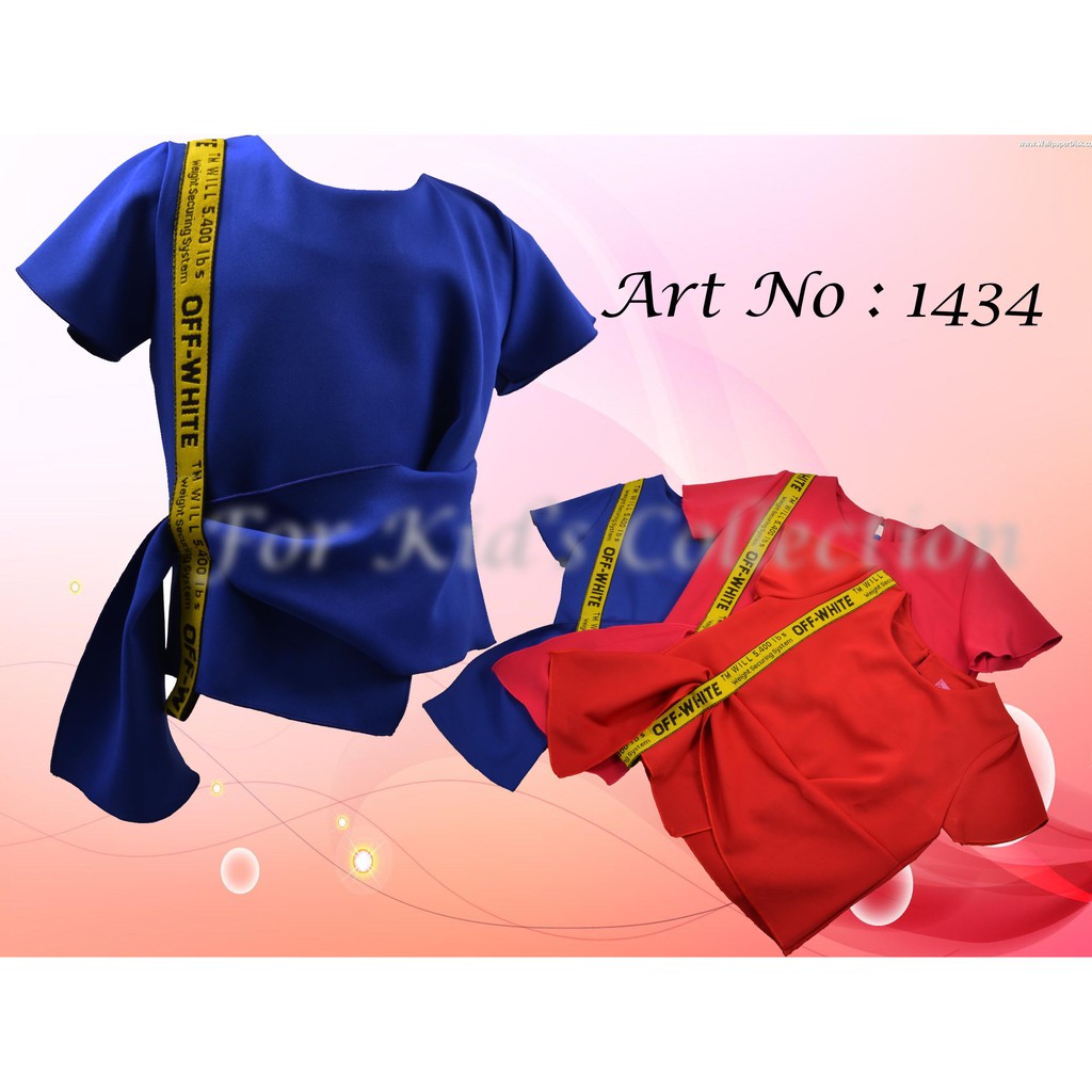 Blouse Anak-Anak Tali Samping List