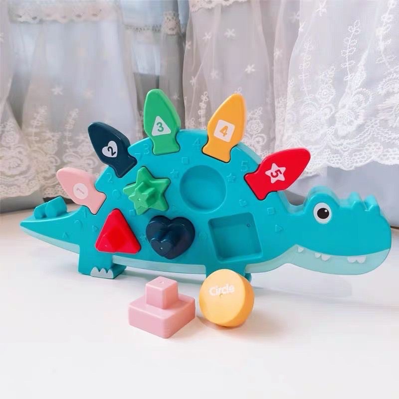 dinosaur puzzle playmate shape sorter early learning toys