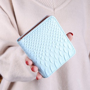 Dompet Lipat Pendek Wanita Impor Tipis kulit buaya Matte Womens Batam