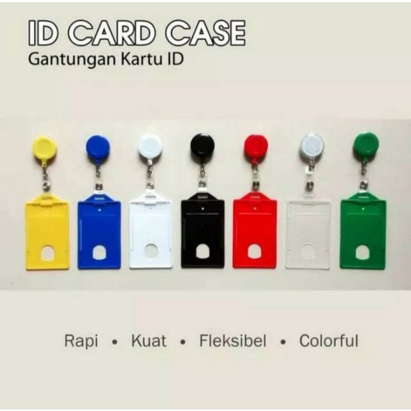 

Yoyo Id Card Plastik + Casing Id Card Satu set (10pc) Id Card Holder Plus Yoyo Id Card