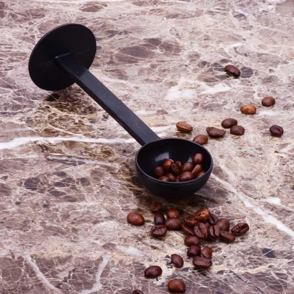 HOOMIN 2 in 1 Sendok Takar Kopi Measuring Spoon + Coffee Tamper G1120 [Hitam] Grab Medan