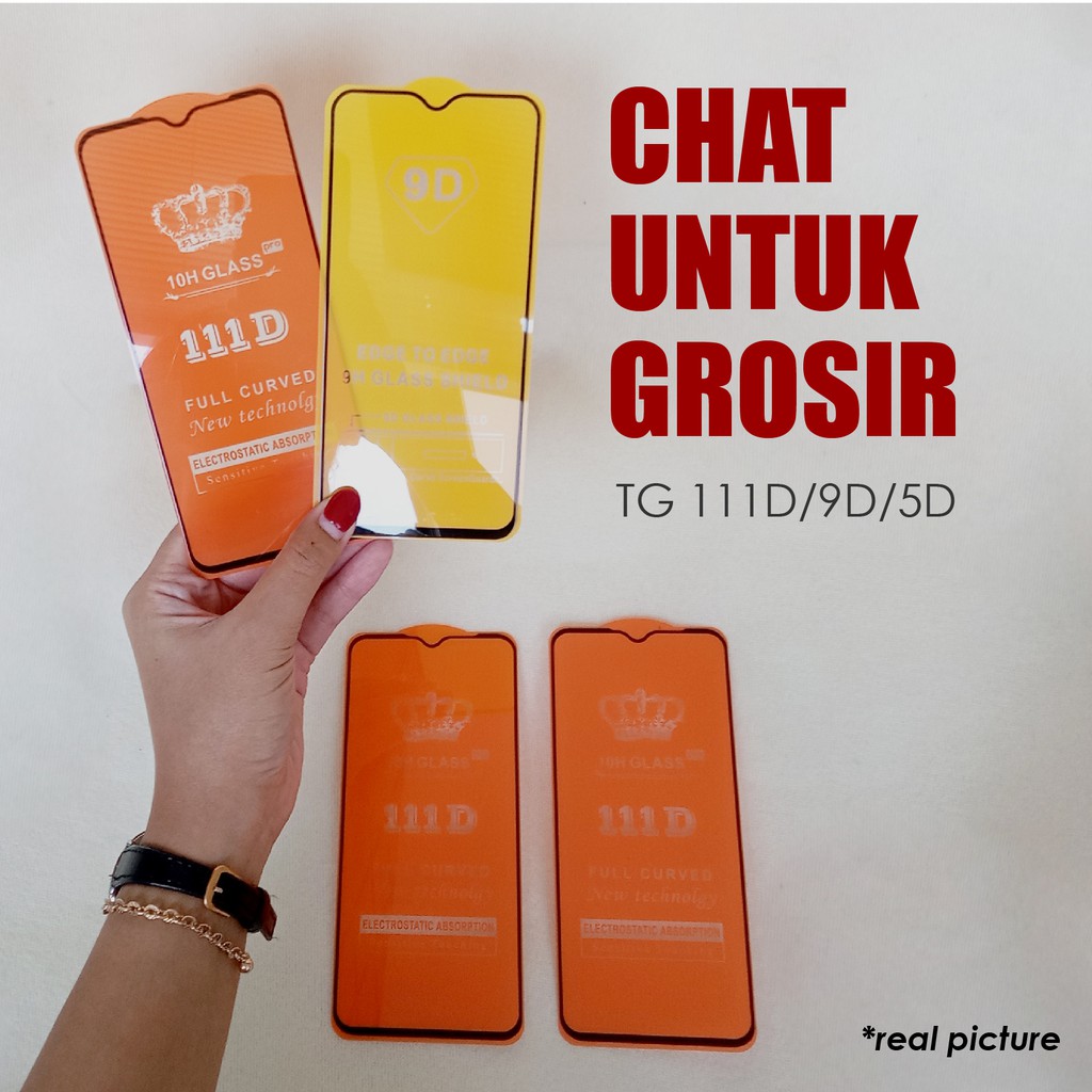 ( GROSIR ) 20 PCS KE ATAS TEMPERED GLASS 9D FULL CURVED All Type SAMSUNG XIAOMI OPPO VIVO IPHONE REALME INFINIX