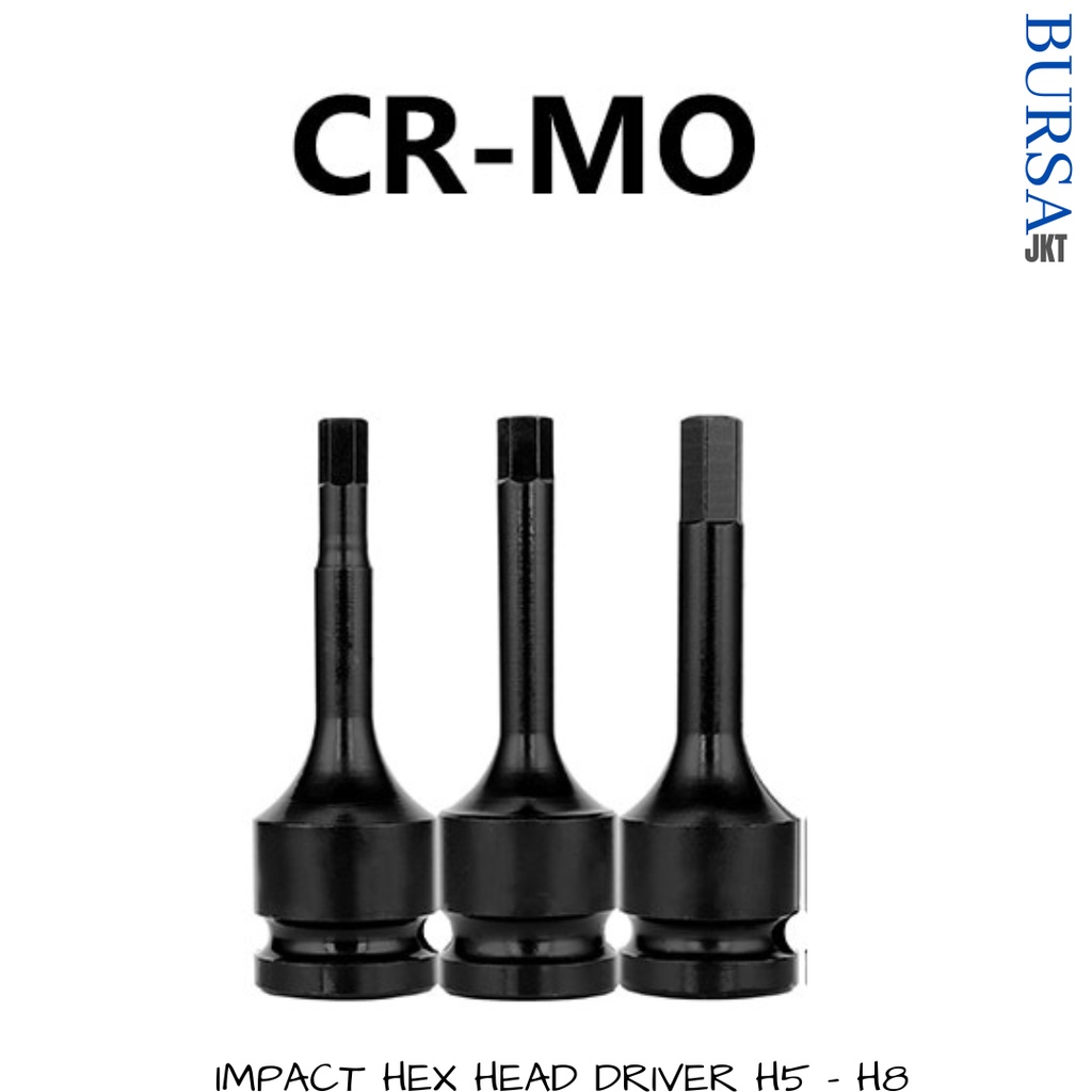 IMPACT SOCKET SOK HEX DRIVER 1/2 INCH H5 H6 H8