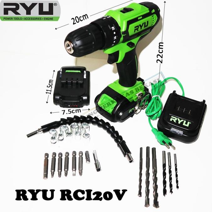 Buruan beli] Ryu Cordless Drill Impact 20v RCI20V Mesin Bor Baterai Ryu Cordless