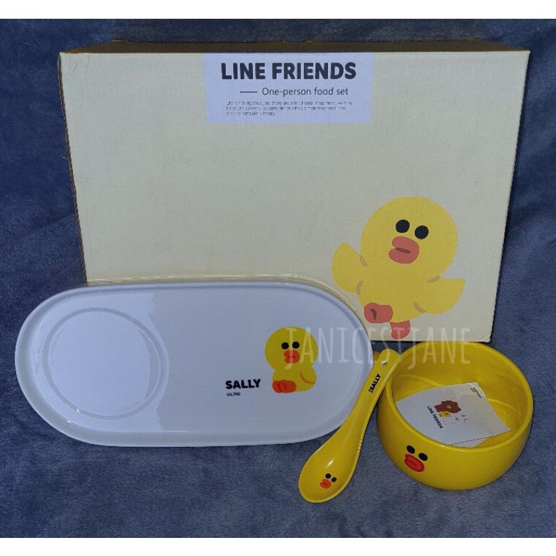 LINE FRIENDS CHINA ~ Sally Kitchenware Bowl Saucer Set + Sally Birthday Box