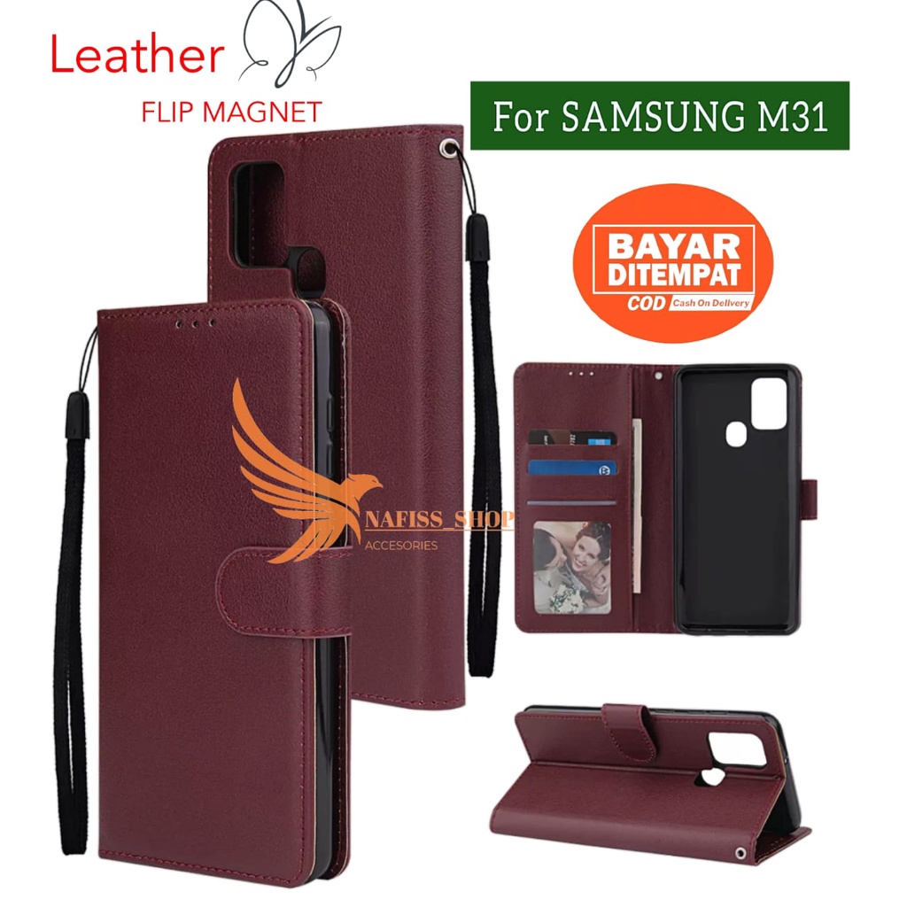 Flip Case Samsung M31 flip wallet case standing flip cover Handphone