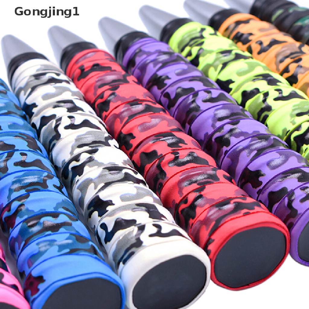 Gongjing1 Tape Grip Raket Tenis / Badminton Motif Camo Anti slip Menyerap Keringat