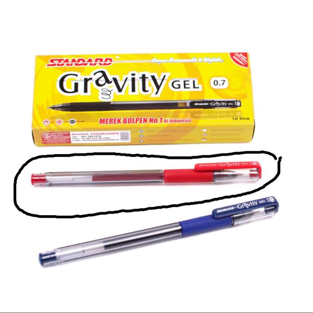 

Pulpen Srandard Gravity Gel 0,5 Merah RED 12 pcs