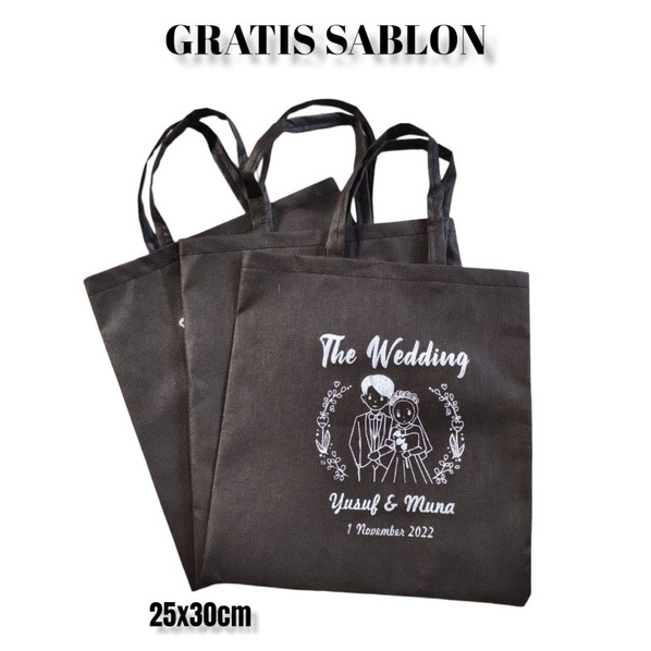 

Tas wedding tas souvenir tas hajatan BISA REQUES WARNA SABLON
