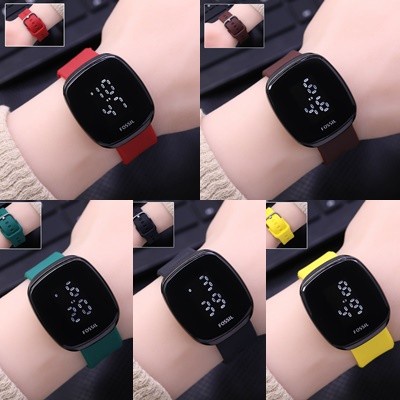 (BISA COD) Jam Tangan Wanita Fossil Touch Digital Body Hitam FS 609 - Tali Rubber - Random