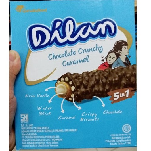 

DILAN CHOCOLATE CRUNCHY CARAMEL/MAKANAN RINGAN/CEMILAN WAFER VANILA