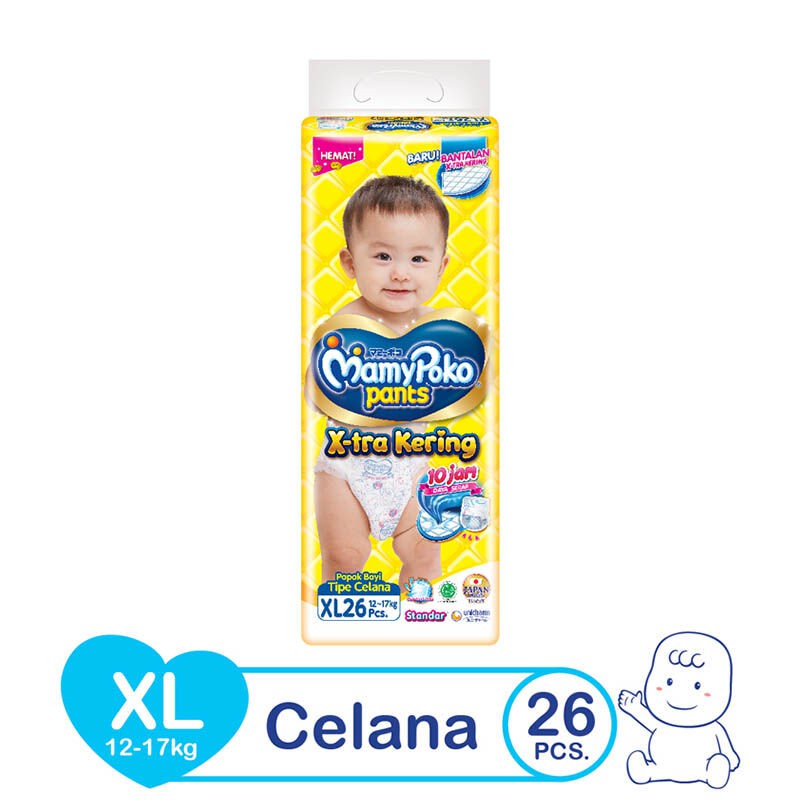 MAMYPOKO STANDAR XTRA KERING DIAPERS PANTS XL26