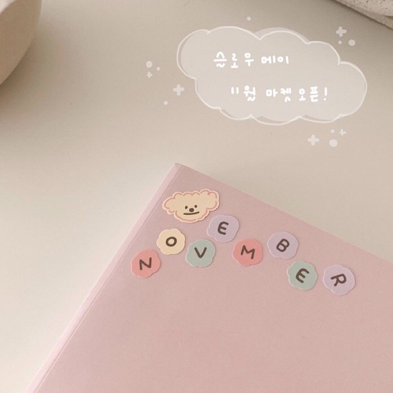 ins Wind salt system Alphabet stickers Girly heart Hand account material Colorful English letters Stickers Small pattern Photo post