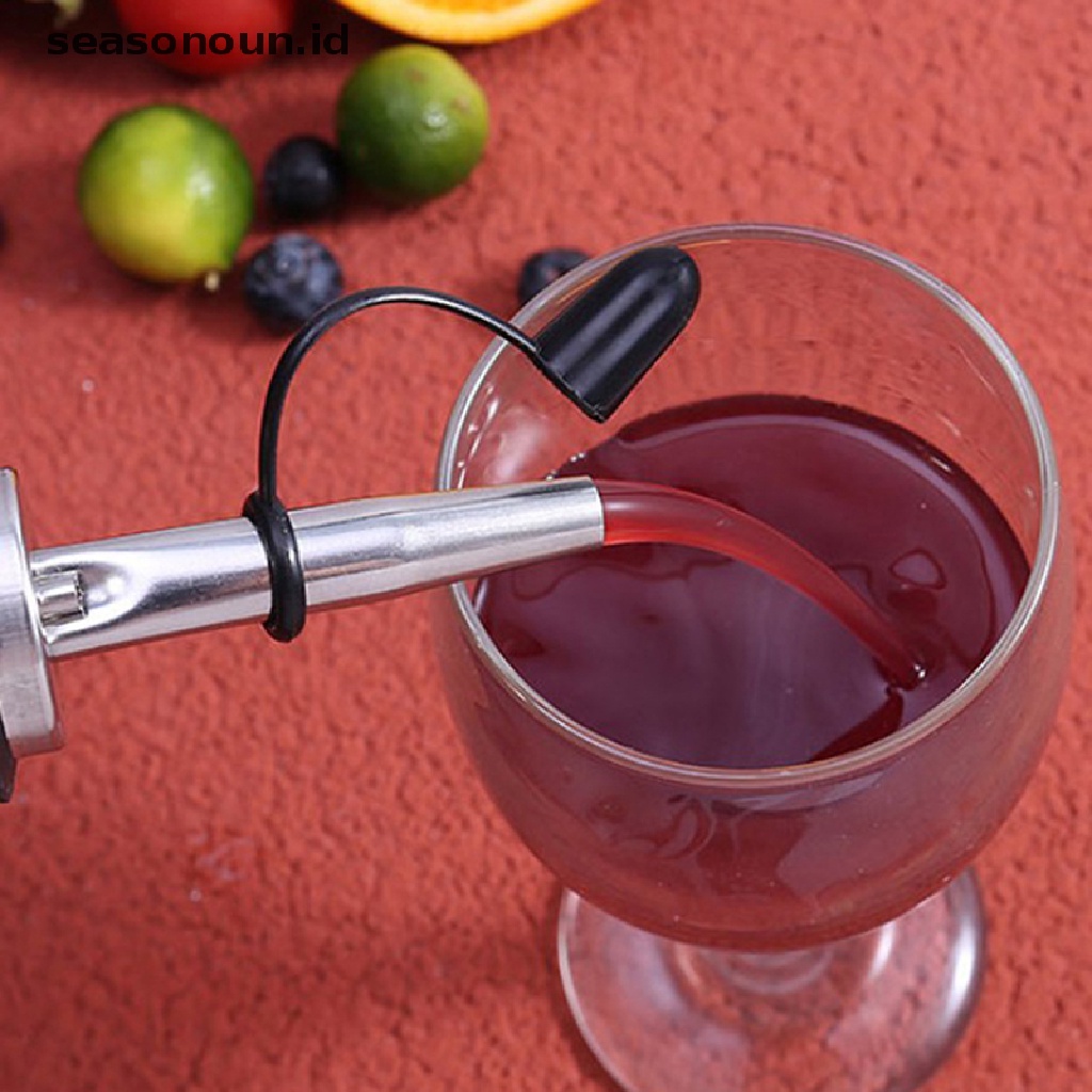 Stopper Botol Wine Bahan Stainless Steel Dengan Tutup