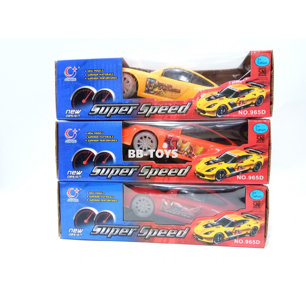 Mainan Mobil Remote Control - RC murah - mobil remot Control Super Speed Superheroes Series - 965D / v535