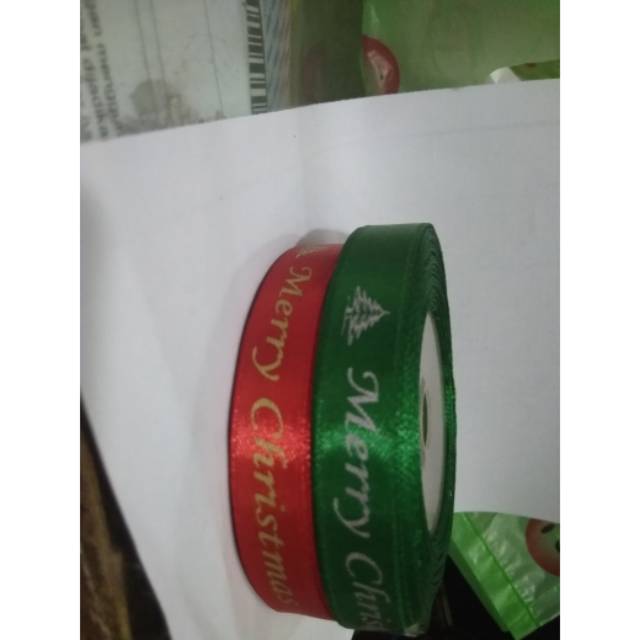 

Pita natal satin 1/2in natalan/1rol/buat natalan
